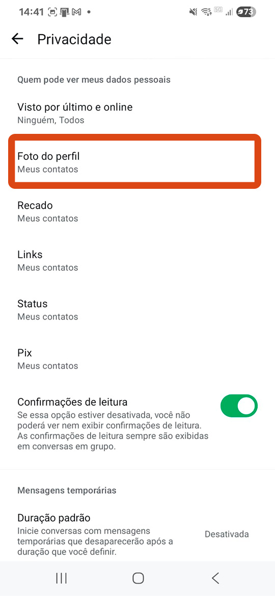 TOPICO 1_PRINT 4_ privacidade - foto